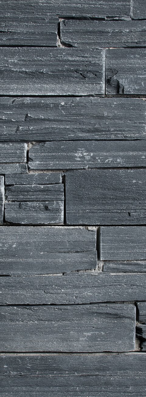 Wallstone N 3003 - Black Slate hrubý na síti