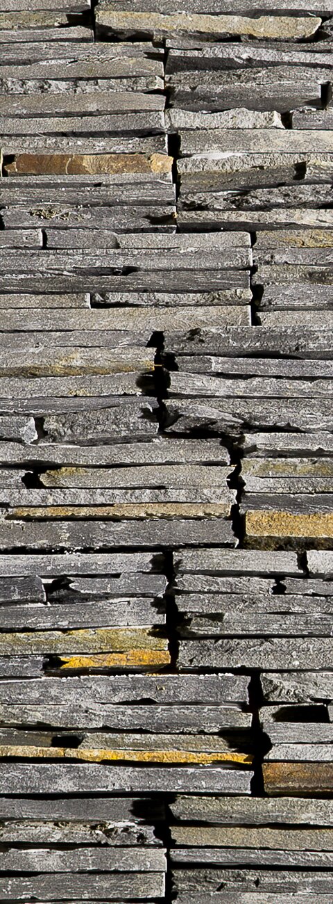 Wallstone N 3005 - Black&Rusty Slate hrubý na síti